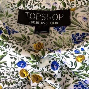 Top shop floral print button down top